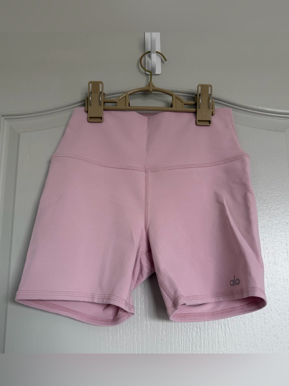 5" Airbrush High-Waist Biker Short - Ballet Pink